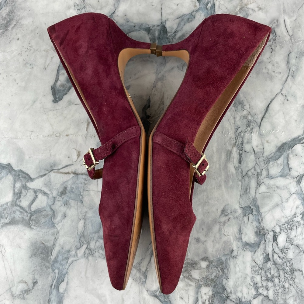 Vionic- Kit Minnie- Kitten Heel Suede Mary Jane Heels- Wine- Size 7.5 - Picture 10 of 13